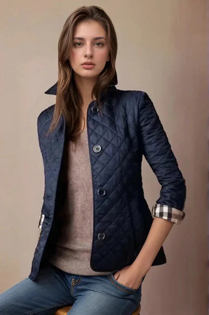 Quilted Beige Button-Up Jacket Jasmine's Boutique Australia