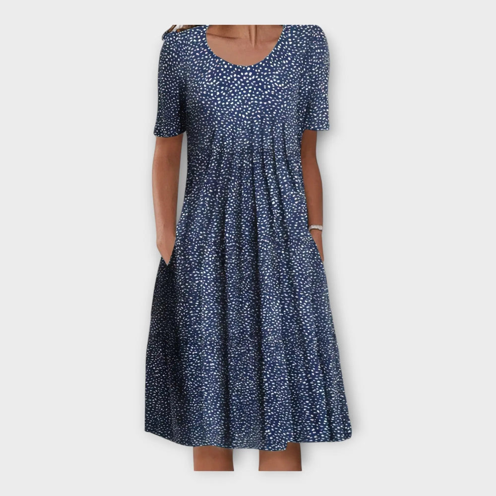 Dress with Floral Design and Short Sleeve Jasmine's Boutique Australia