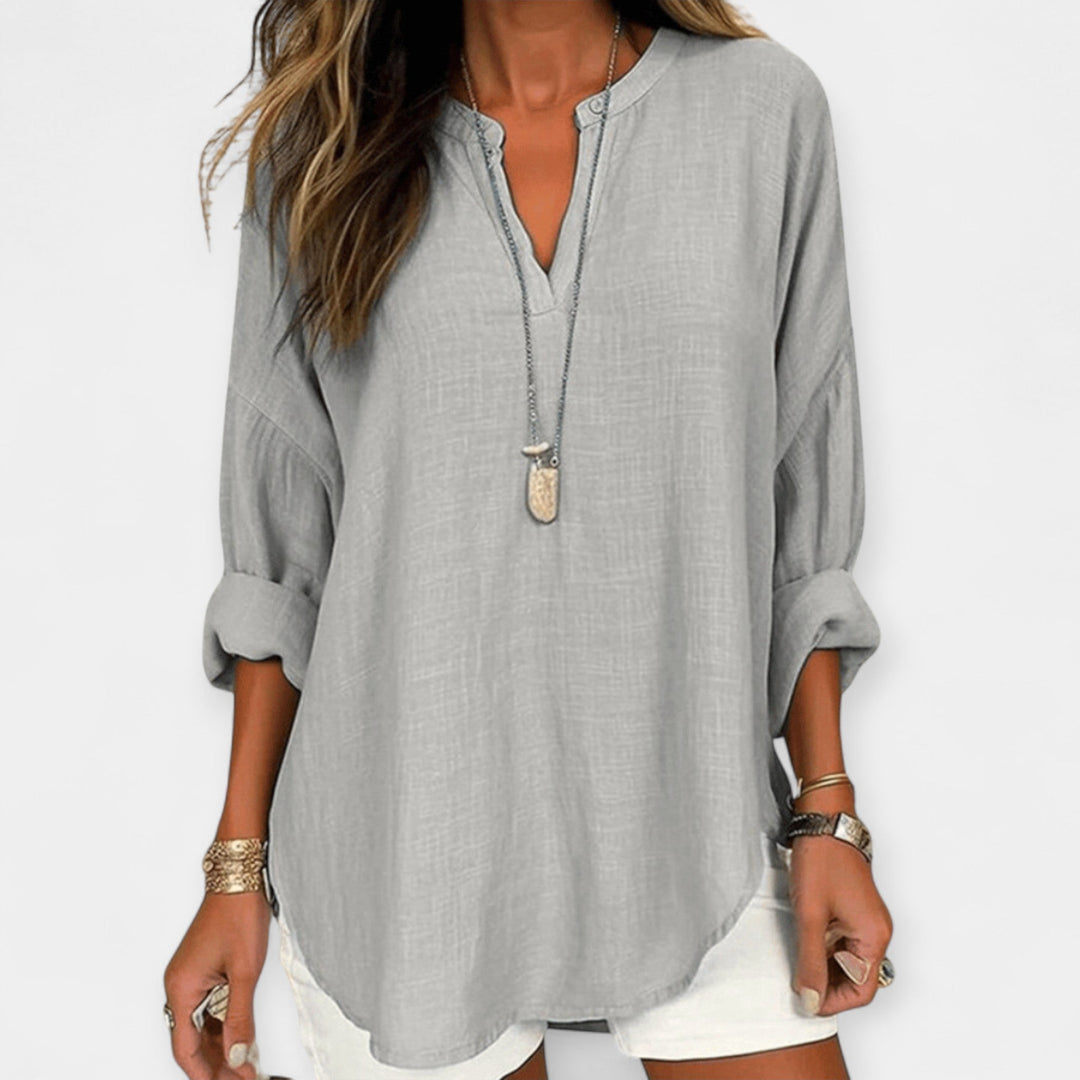 Linen Beach Blouse Jasmine's Boutique Australia