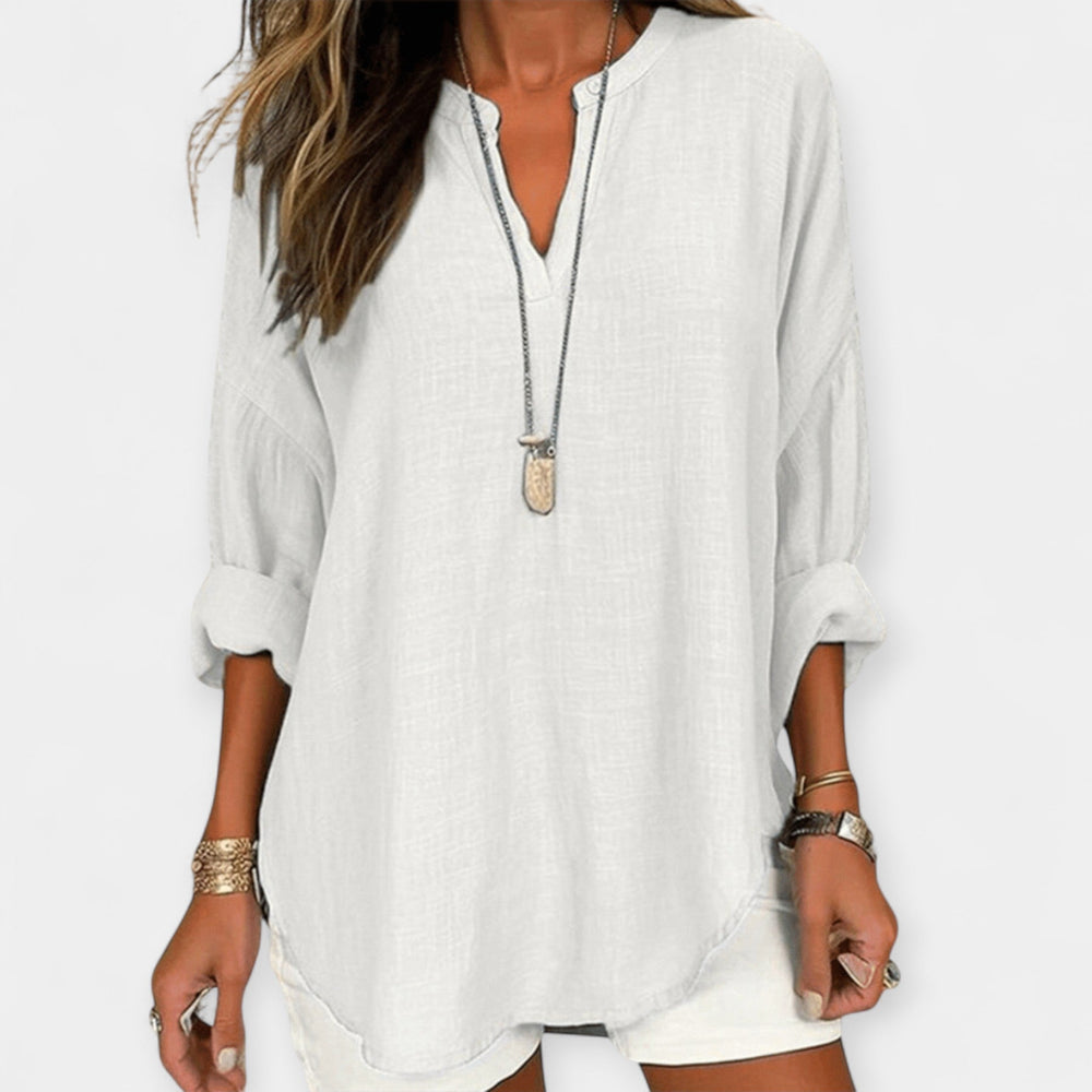 Linen Beach Blouse Jasmine's Boutique Australia