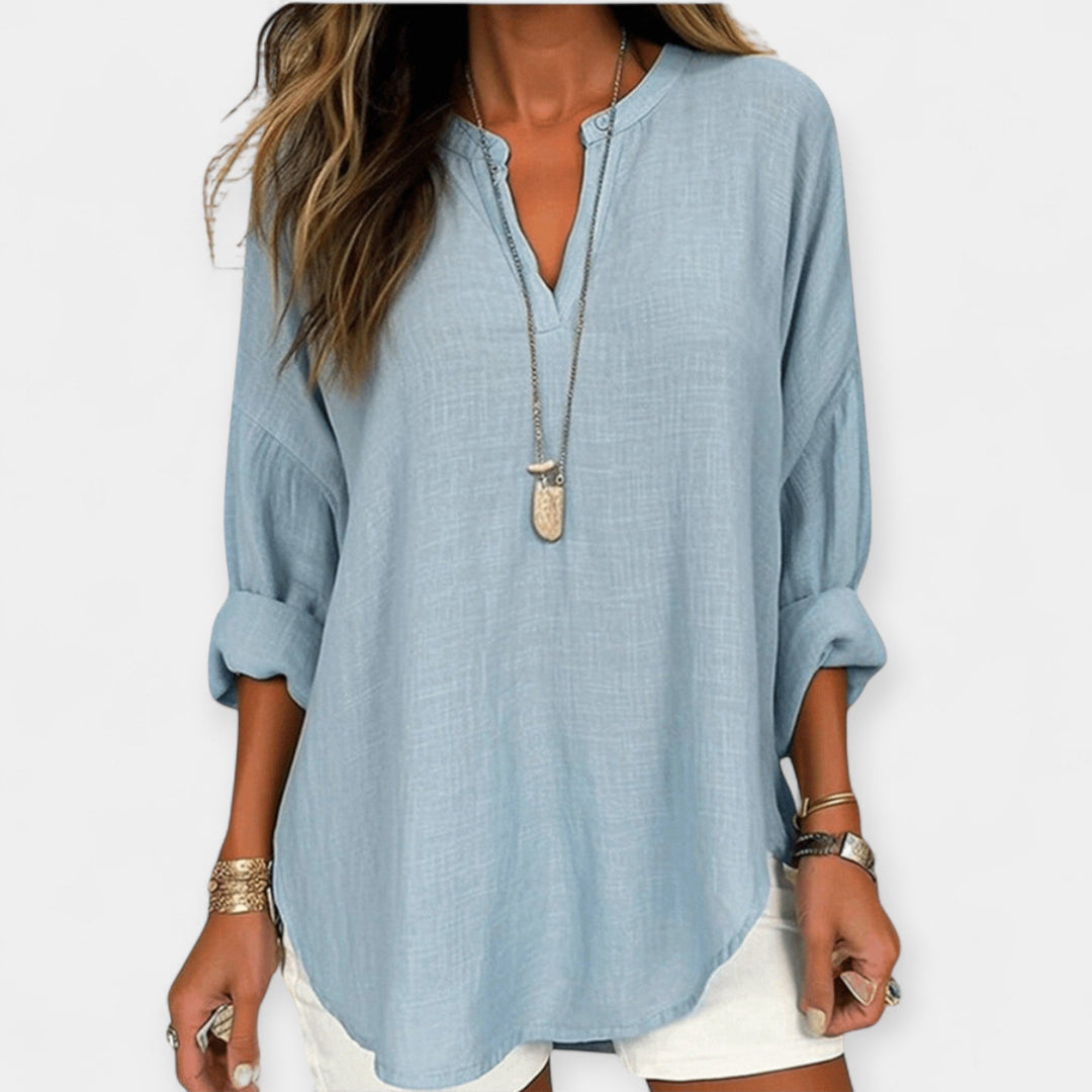 Linen Beach Blouse Jasmine's Boutique Australia