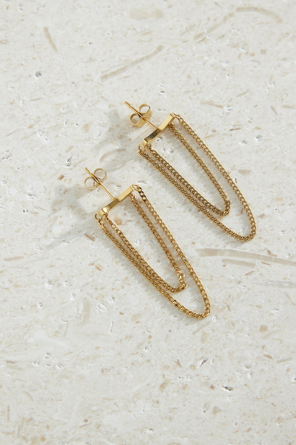 Valentina Sparkling Earrings Gold Plated 18 Carats Jasmine's Boutique Australia