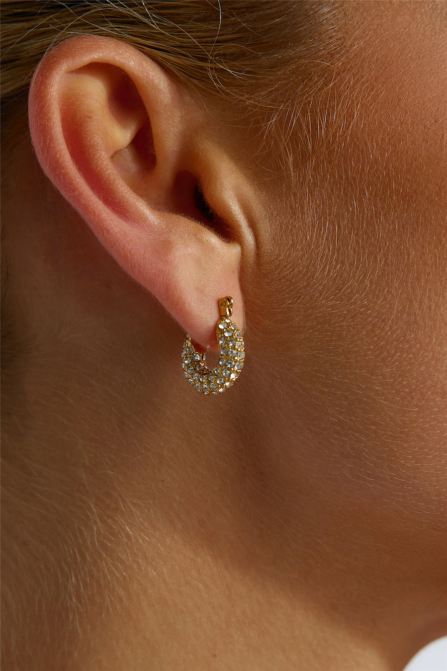 18 Karat Gold Plated Be My Treasure Earrings Jasmine's Boutique Australia