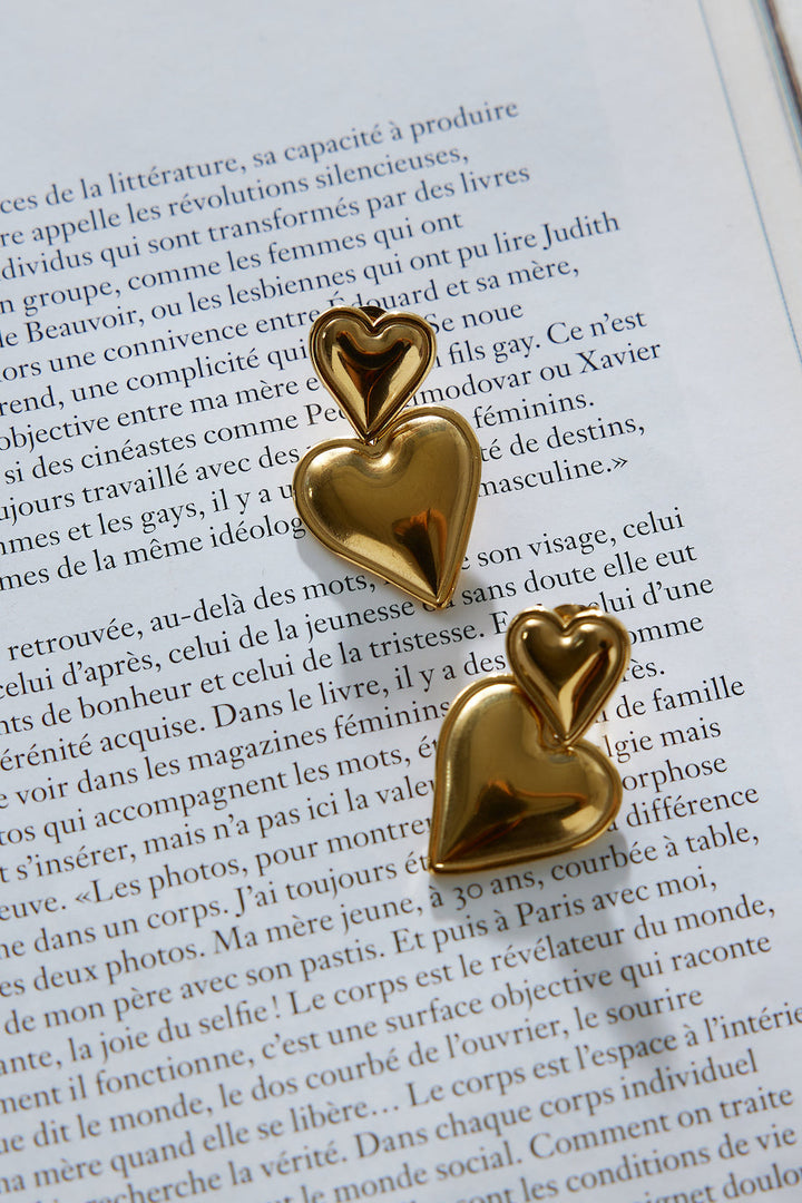 18 Karat Gold-Plated Love Earrings Jasmine's Boutique Australia