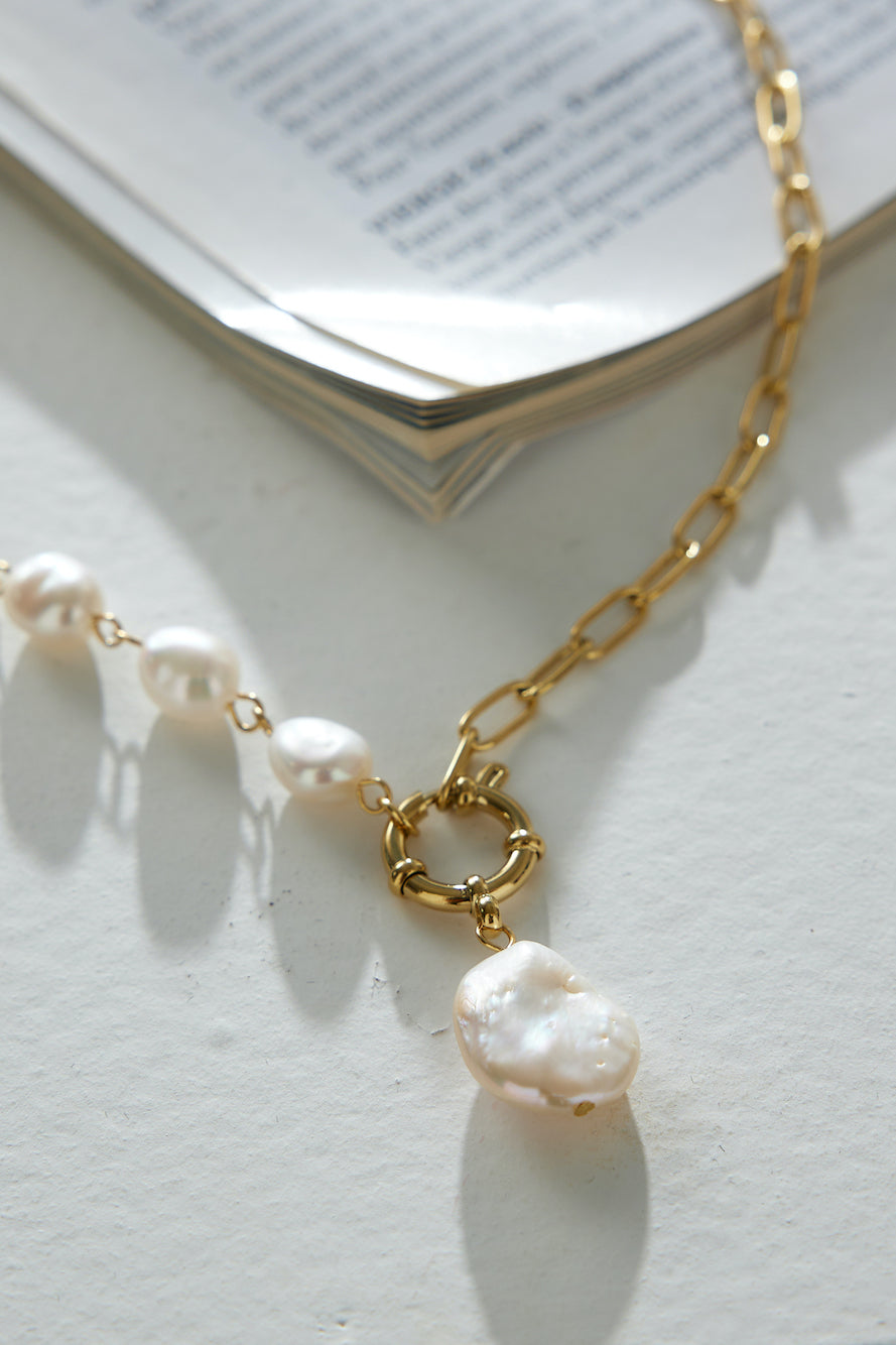 18 Karat Gold Darling Pearl Necklace Jasmine's Boutique Australia