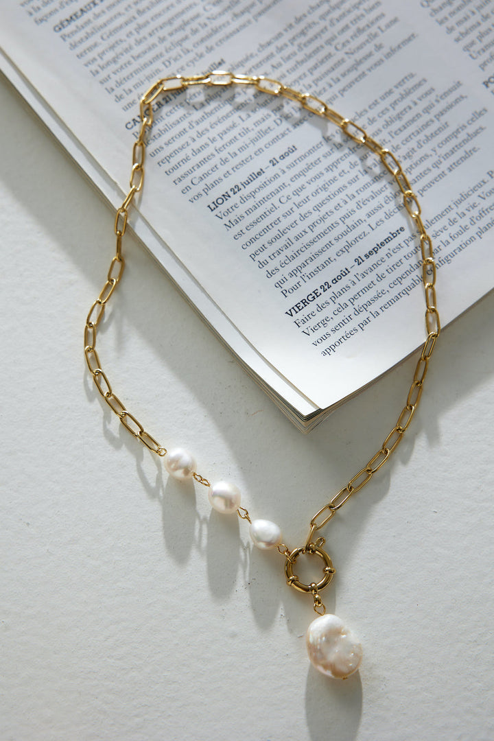 18 Karat Gold Darling Pearl Necklace Jasmine's Boutique Australia