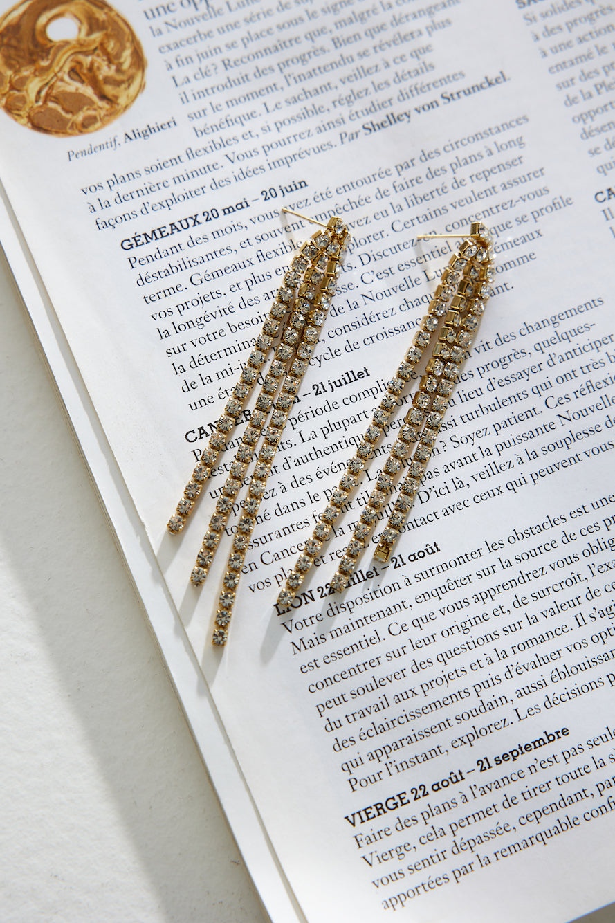 18 Karat Gold Plated Triple Earrings Jasmine's Boutique Australia
