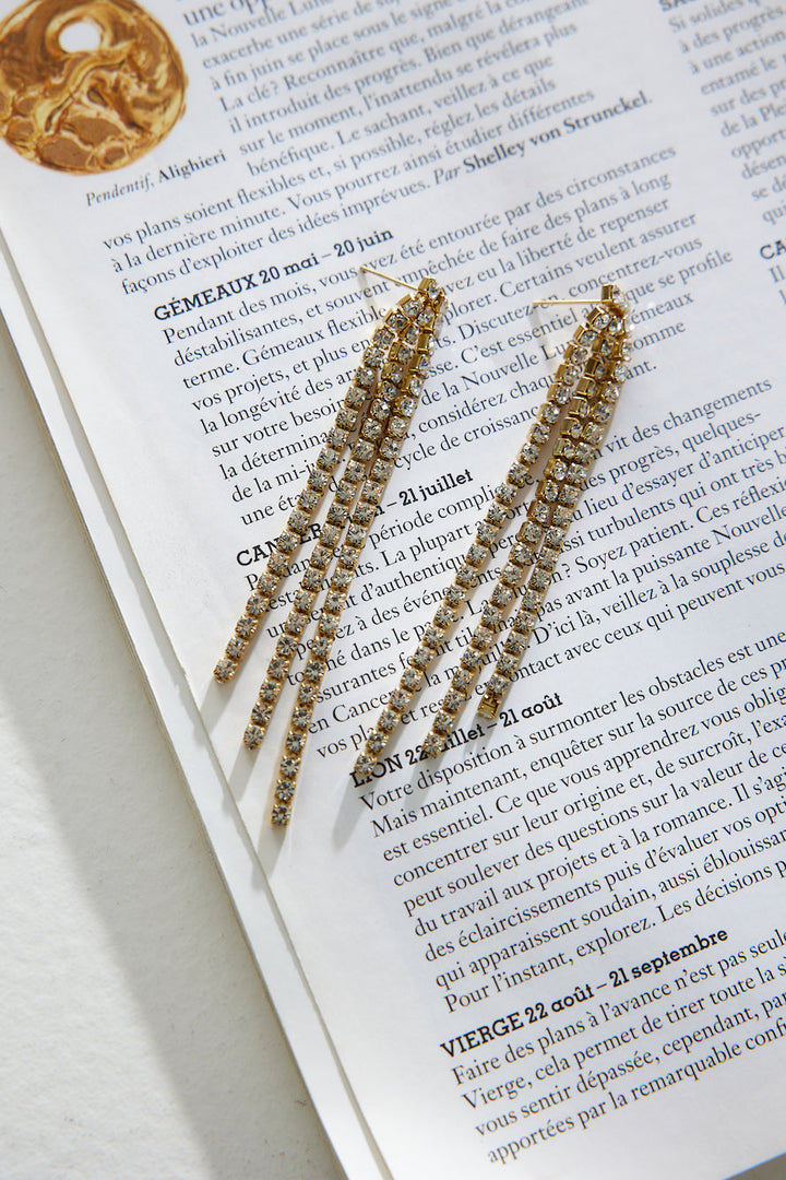 18 Karat Gold Plated Triple Earrings Jasmine's Boutique Australia