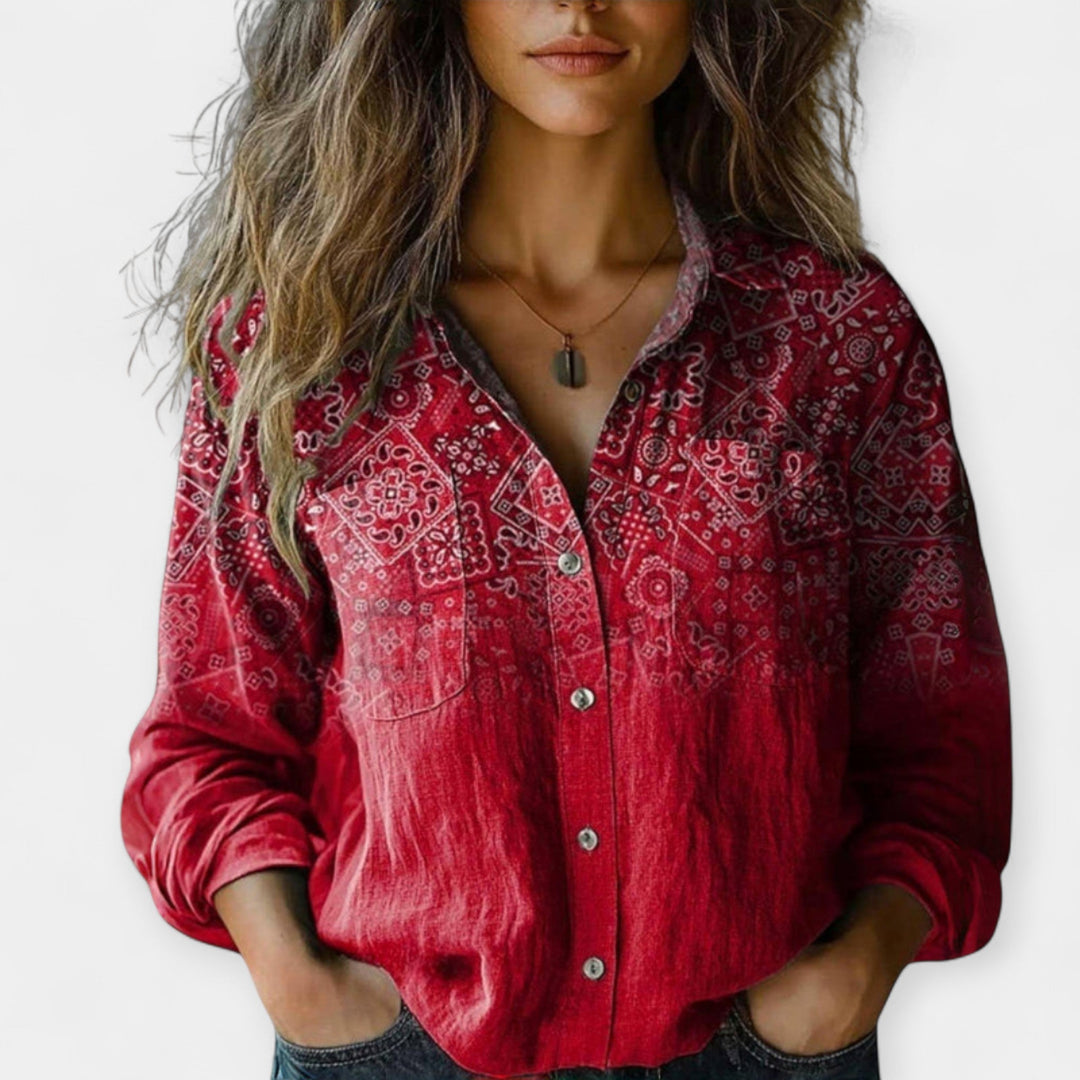 Vintage Printed Blouse Jasmine's Boutique Australia