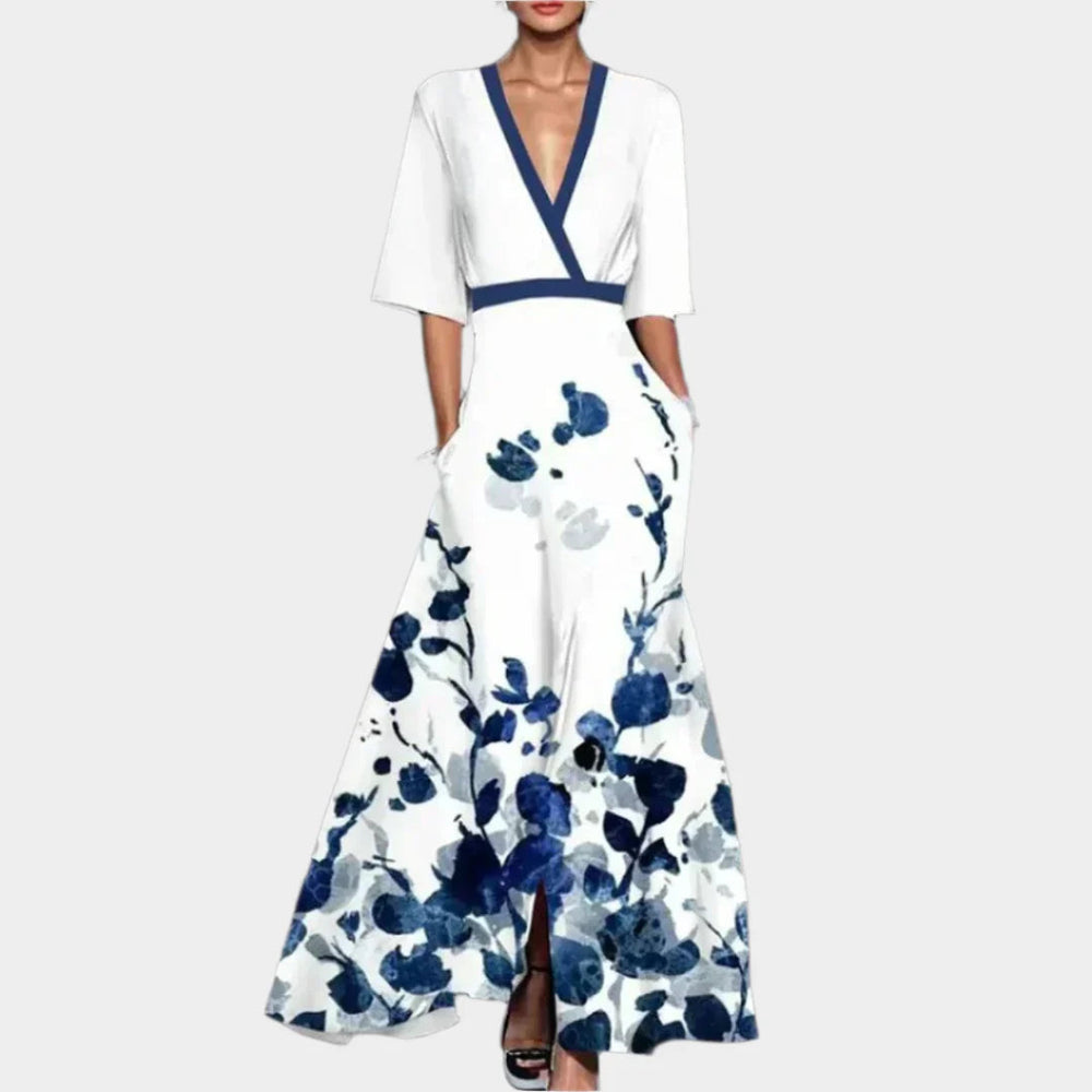 Floral Dress with V-Neck Jasmine's Boutique Australia
