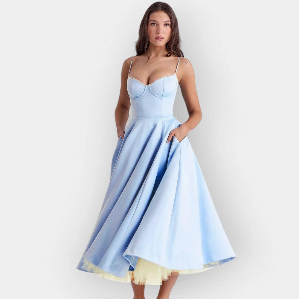 Elegant Midi Dress with Stylish Line Jasmine's Boutique Australia