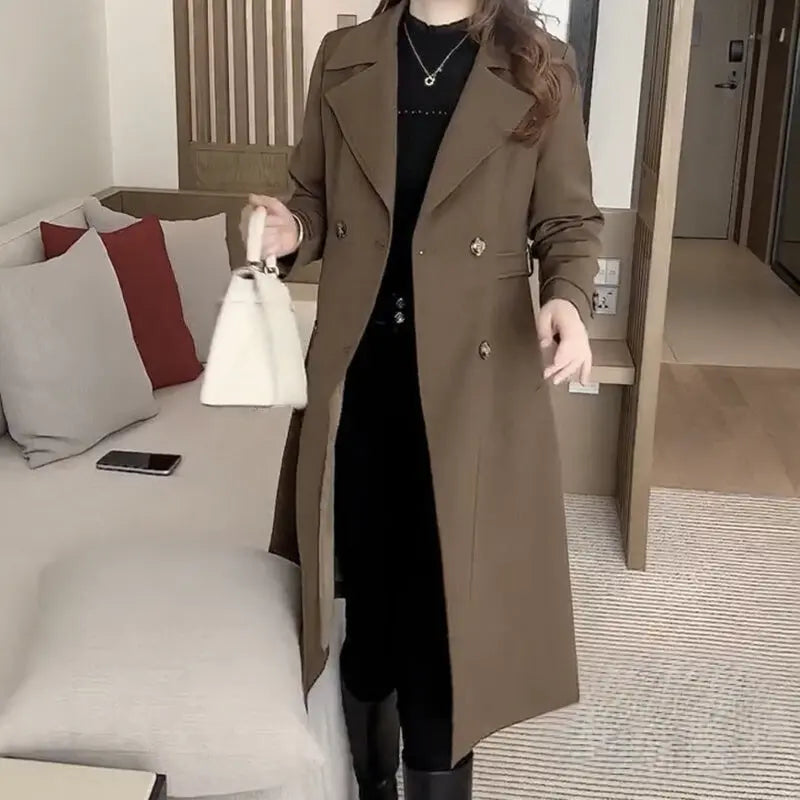 Noir Classic Double-Breasted Coat Jasmine's Boutique Australia