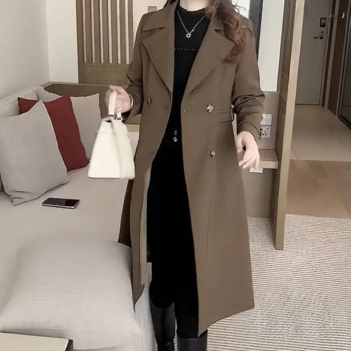 Noir Classic Double-Breasted Coat Jasmine's Boutique Australia