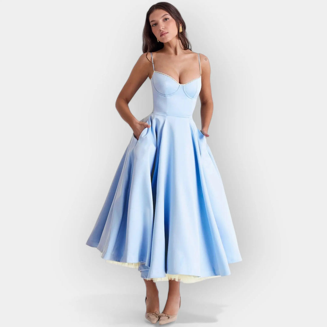 Elegant Midi Dress with Stylish Line Jasmine's Boutique Australia