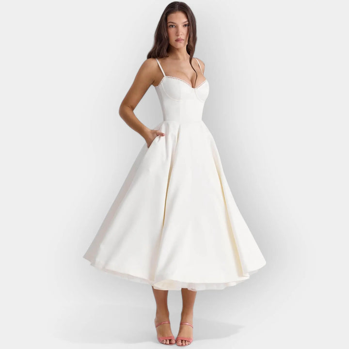 Simple White Midi Dress Jasmine's Boutique Australia