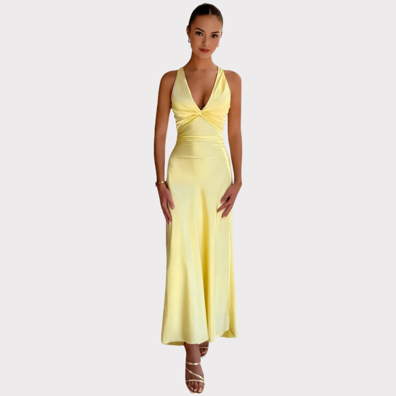 Dolores Sleeveless Twist-Waist Maxi Dress Liora Lane Boutique