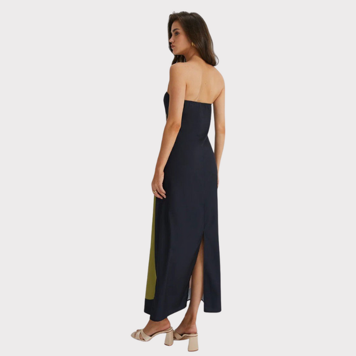 Laura | Strapless Printed Maxi Dress Liora Lane Boutique