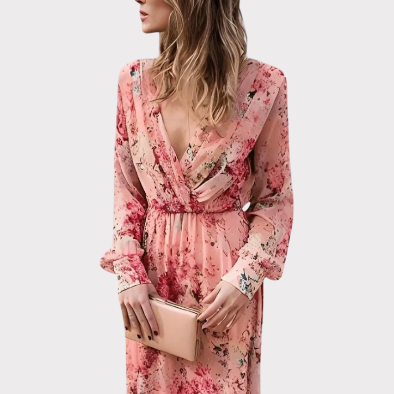 Amaliya | Floral Boho Maxi Dress Liora Lane Boutique