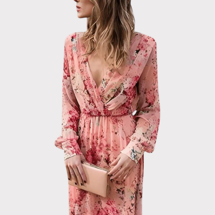 Amaliya | Floral Boho Maxi Dress Liora Lane Boutique