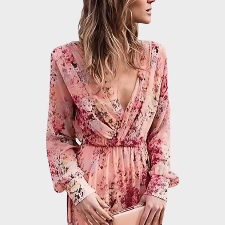 Amaliya | Floral Boho Maxi Dress Liora Lane Boutique