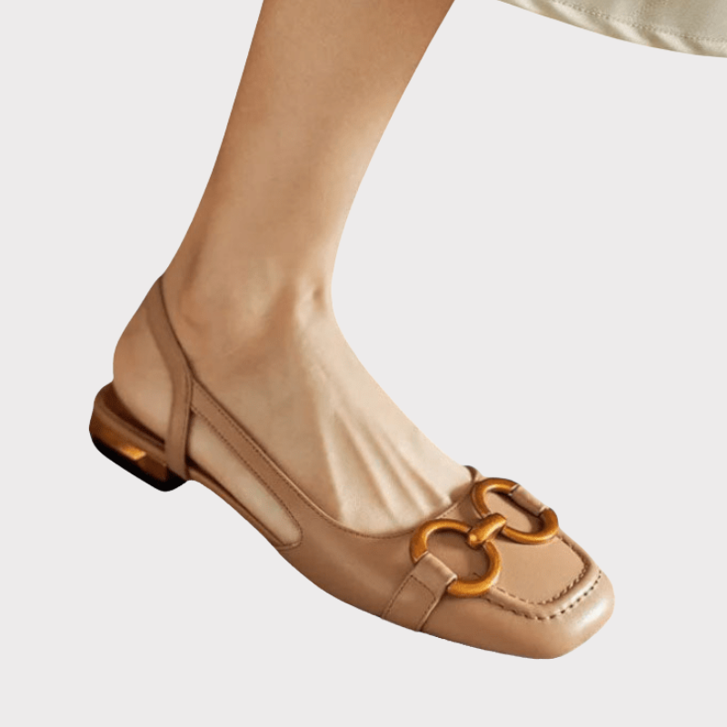 Alma | Square-Toe Slingback Loafers Liora Lane Boutique