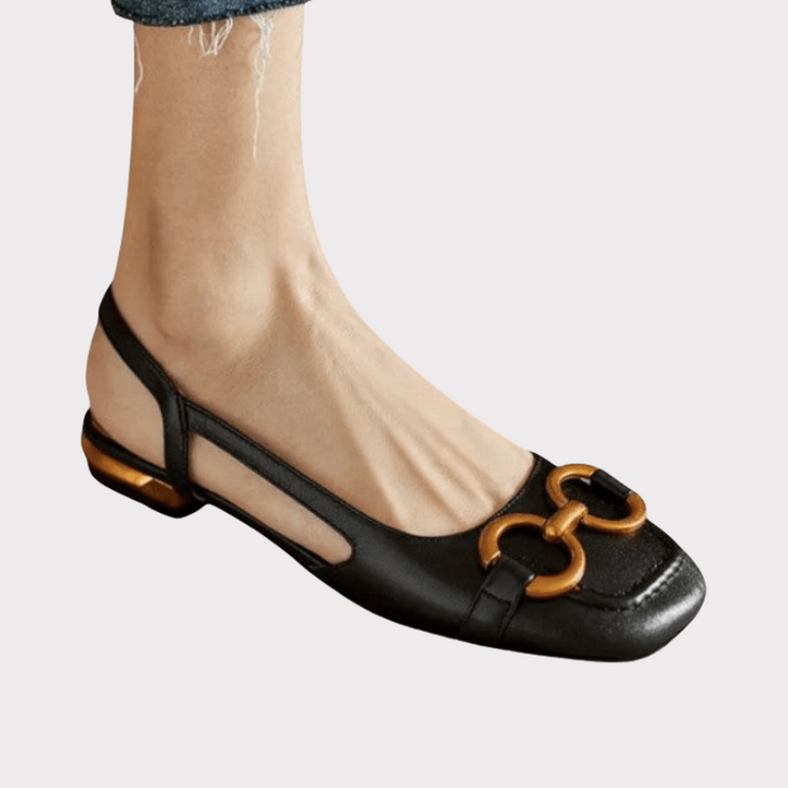Alma | Square-Toe Slingback Loafers Liora Lane Boutique