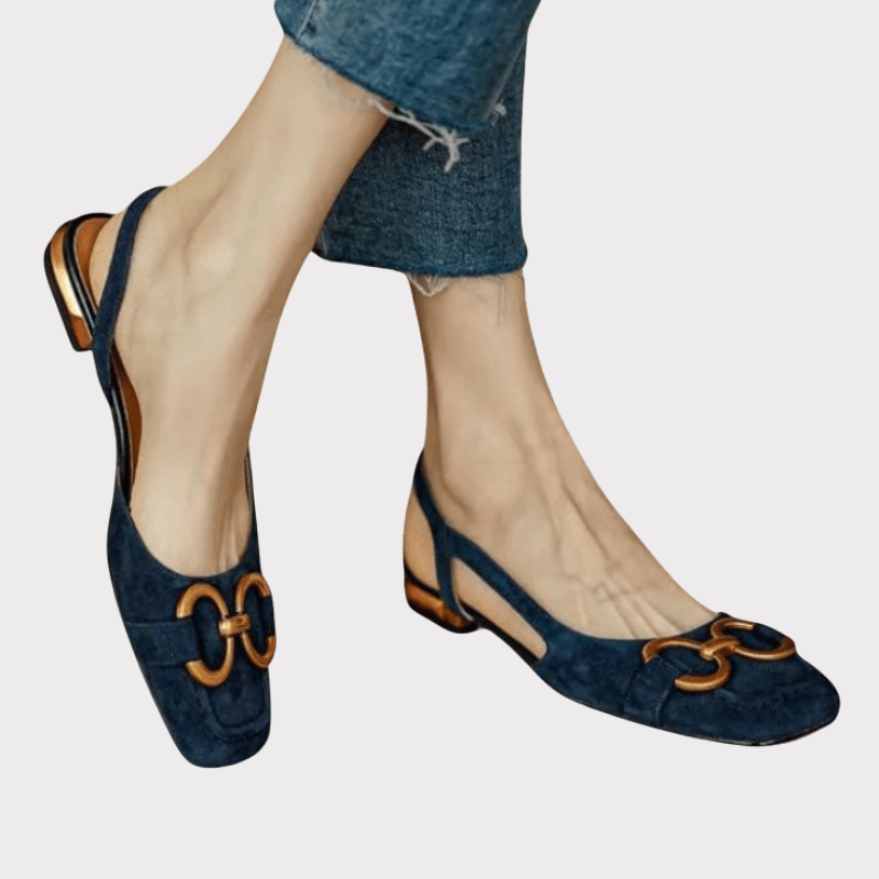Alma | Square-Toe Slingback Loafers Liora Lane Boutique