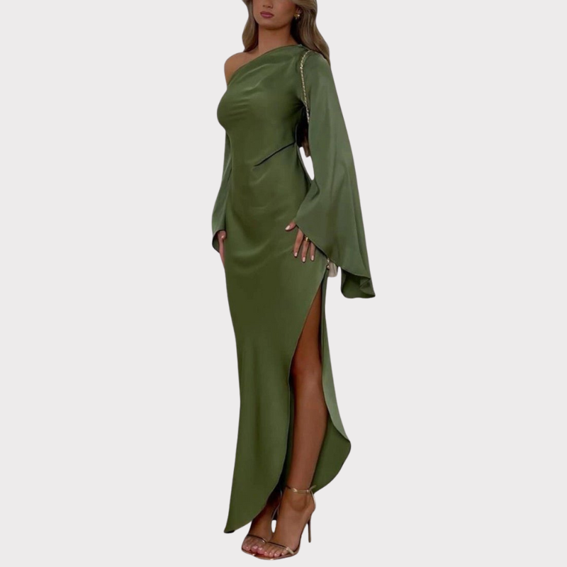Keisha | One-Shoulder Asymmetrical Maxi Dress Liora Lane Boutique