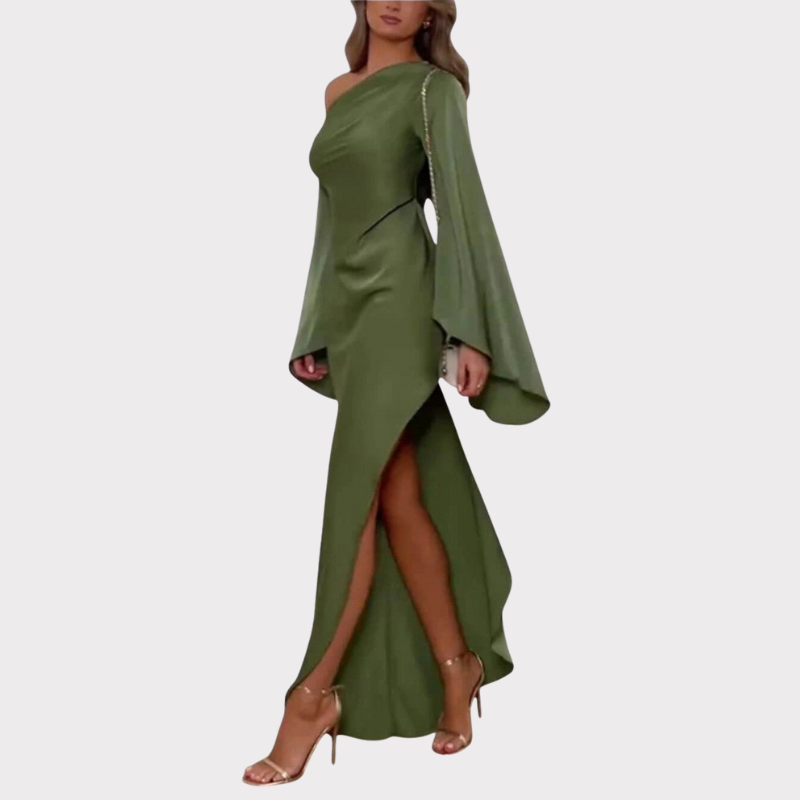 Keisha | One-Shoulder Asymmetrical Maxi Dress Liora Lane Boutique