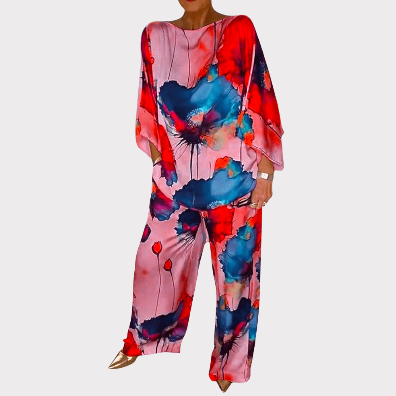 Karoline | Floral Two-Piece Set with Relaxed Fit Liora Lane Boutique