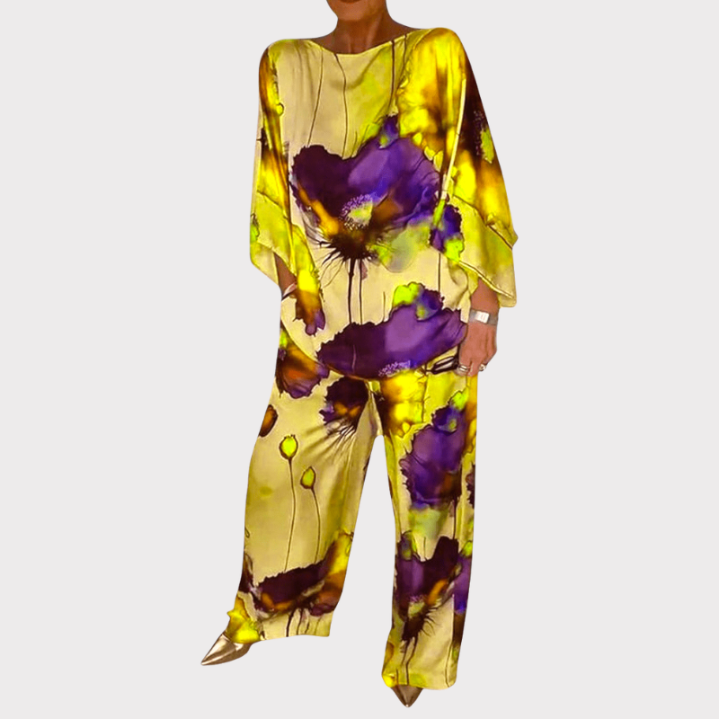 Karoline | Floral Two-Piece Set with Relaxed Fit Liora Lane Boutique