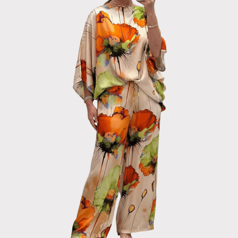 Karoline | Floral Two-Piece Set with Relaxed Fit Liora Lane Boutique