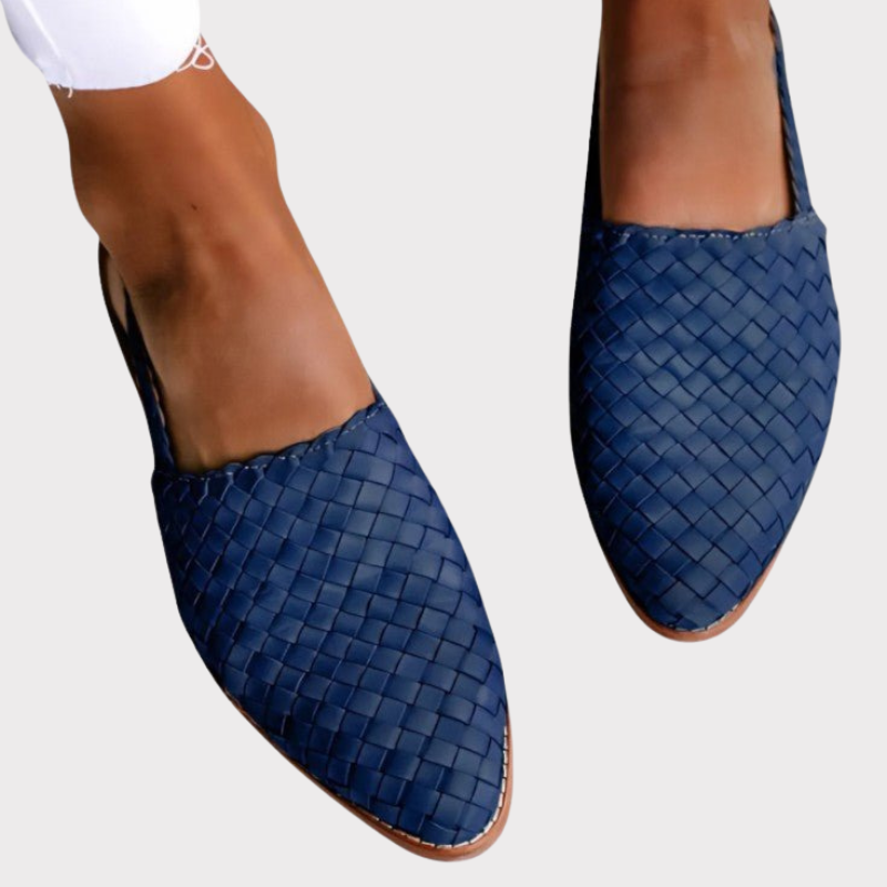 Isadora | Handwoven Pointed Toe Flats Liora Lane Boutique