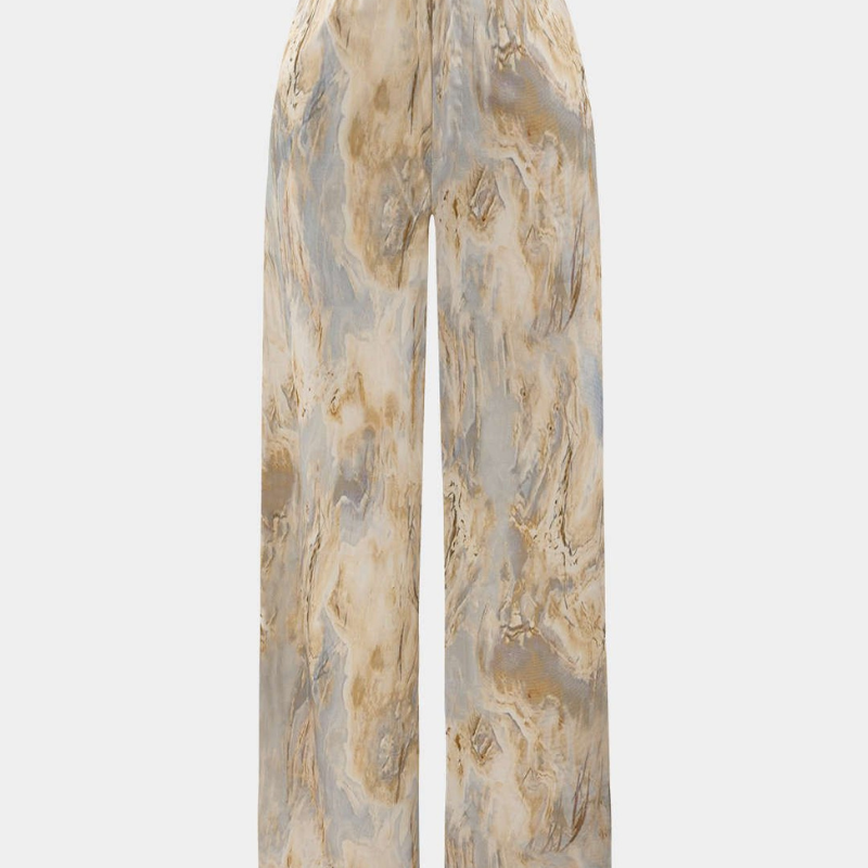 Inna | Marble Print High-Waisted Straight Leg Pants Liora Lane Boutique