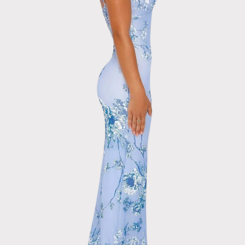 Iris | Floral Blue Lace Dress Liora Lane Boutique