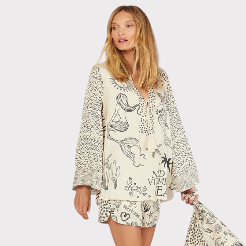 Jayla | Printed Shirt and Shorts Set Liora Lane Boutique