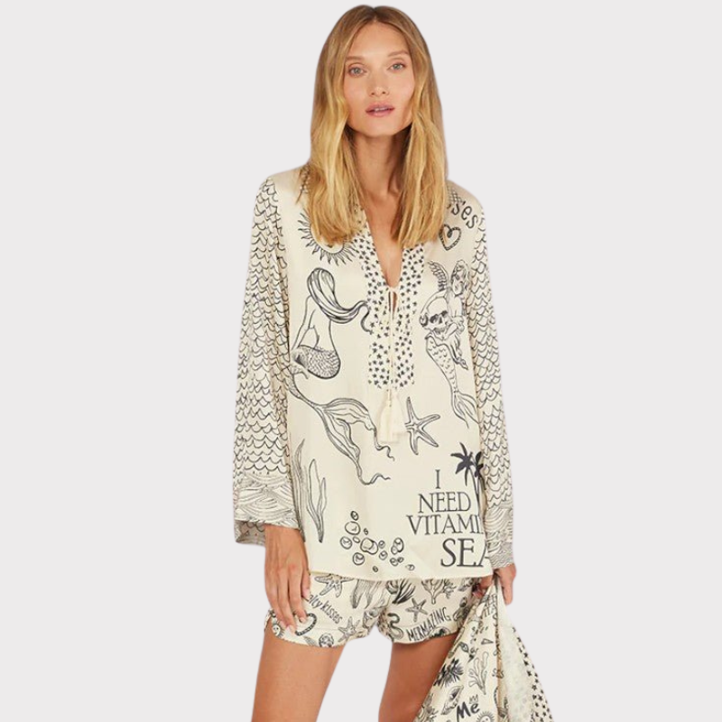 Jayla | Printed Shirt and Shorts Set Liora Lane Boutique