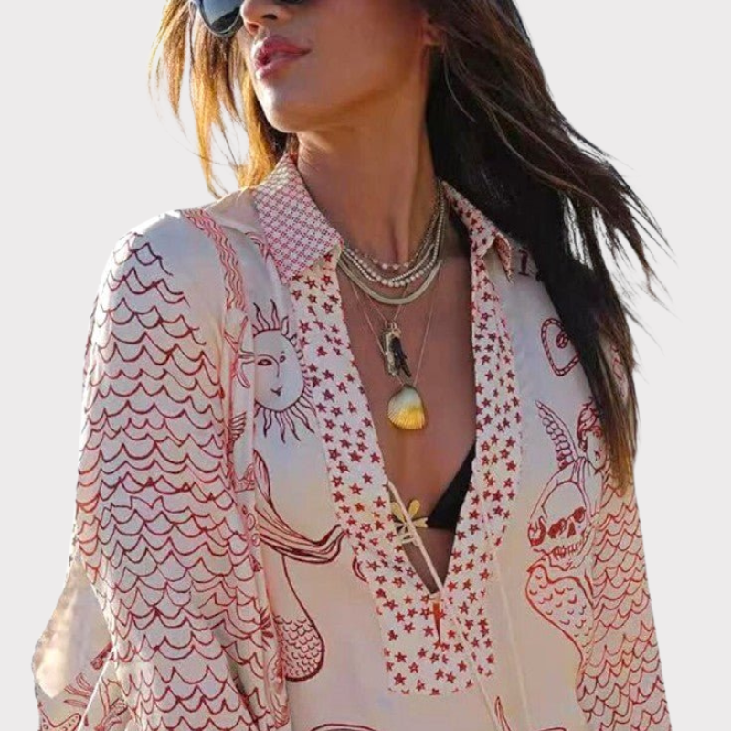 Jayla | Printed Shirt and Shorts Set Liora Lane Boutique