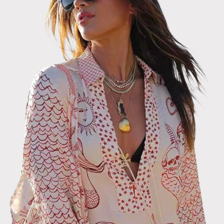 Jayla | Printed Shirt and Shorts Set Liora Lane Boutique