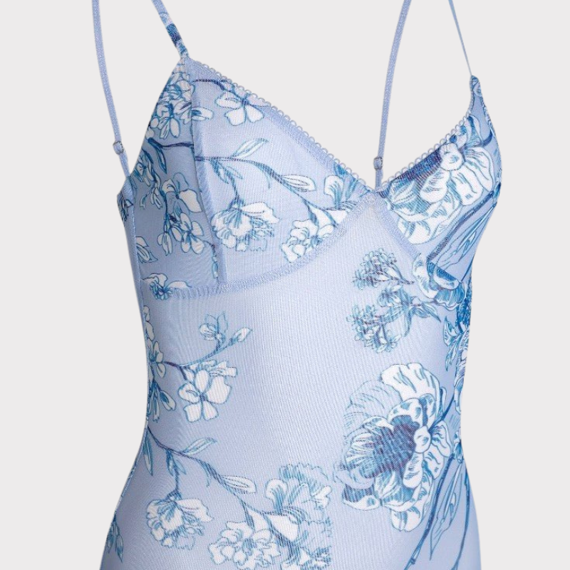 Iris | Floral Blue Lace Dress Liora Lane Boutique