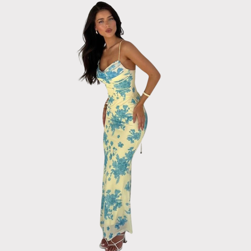 Indie | Sleeveless Floral Maxi Dress Liora Lane Boutique