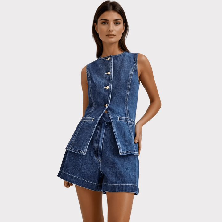 Eden Denim Set Liora Lane Boutique