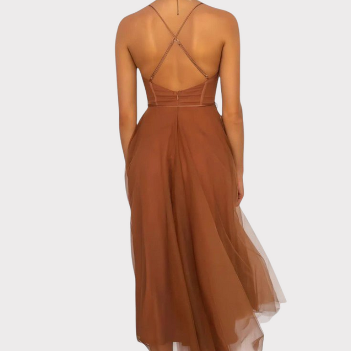 Eileen | Corset Tulle Midi Dress Liora Lane Boutique