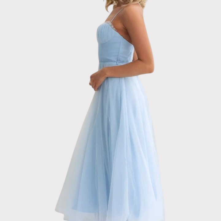 Eileen | Corset Tulle Midi Dress Liora Lane Boutique