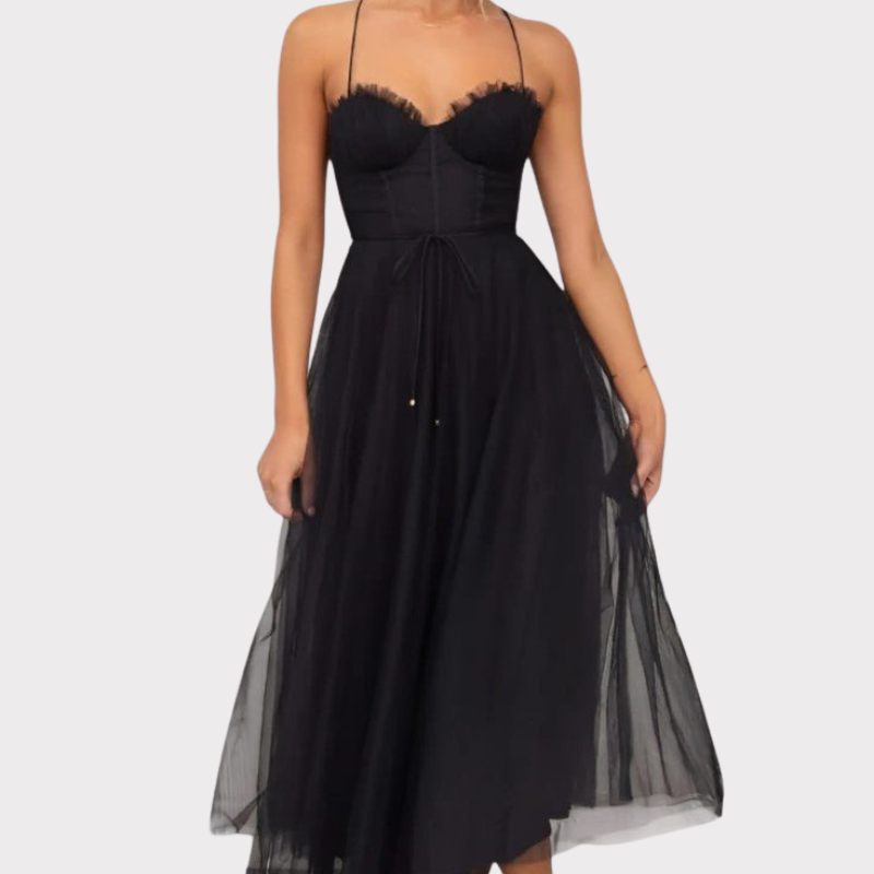 Eileen | Corset Tulle Midi Dress Liora Lane Boutique