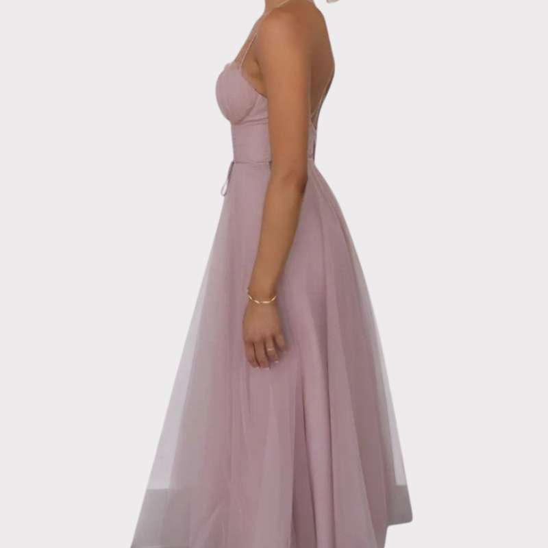 Eileen | Corset Tulle Midi Dress Liora Lane Boutique