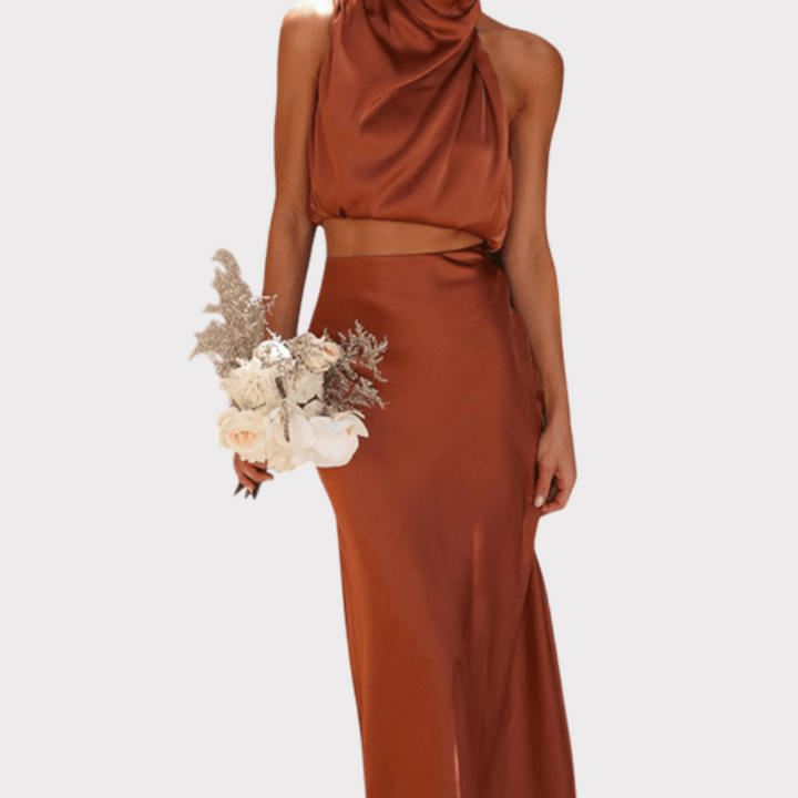 Hanna | Asymmetric Top & Skirt Set Liora Lane Boutique