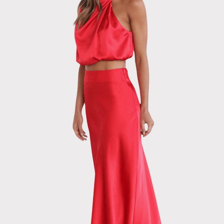 Hanna | Asymmetric Top & Skirt Set Liora Lane Boutique