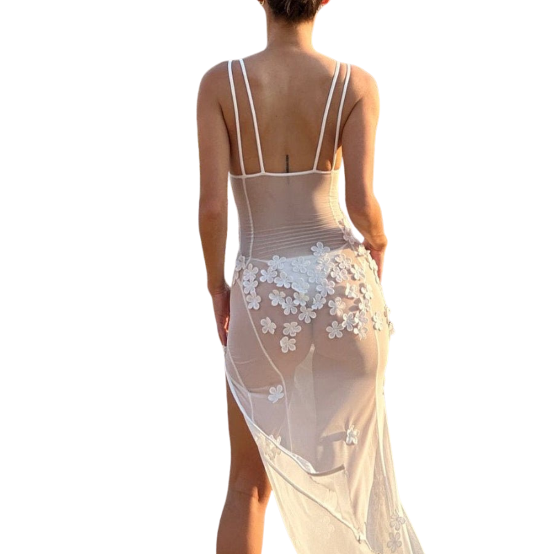 Aylee | Sleeveless Waisted Lace Dress Liora Lane Boutique