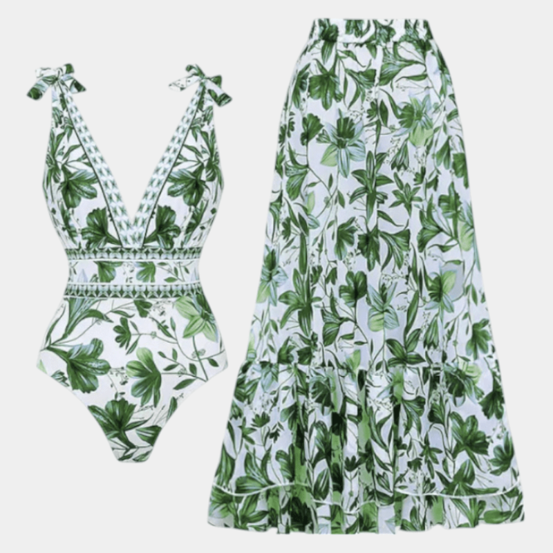 Ahria | Floral One-Piece Swimsuit Set Liora Lane Boutique